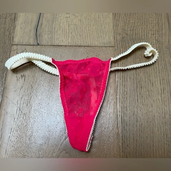 Vintage Betsey Johnson super pretty dark pink chemise and panty set in size S. - Picture 4 of 11